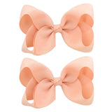 4'' Cute Solid Grosgrain Ribbon Bowknot Hair Clips For Girls Handmade Hairpins Barrettes Headwear Kids Hair