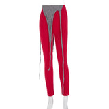 Zingj Women's Wear 2024 Autumn And Winter New Fashion Personality Knit Tight Casual Pants Pants Versatile