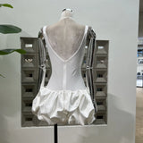 Super Nice Ball Charming Micro-Cloud Skirt With Low Breast Sexy Vest Skirt