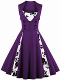 5XL Big Size Women Robe Pin Up Dress Retro Vintage 1950s 60s Rockabilly Swing Summer female Dresses Elegant Tunic
