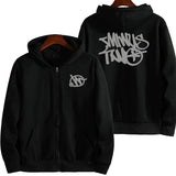 Letter Print Hoodies Men Y2K New Street Hip-Hop Zipper Sweatshirt Couple Loose Hoodie Cardigan Unisex Casual Tops