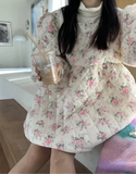 Pink Floral Quilted Coat- Outfit