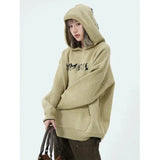 Skeleton Print Fuzzy Graphic Hoddie- Outfit