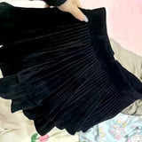 Velvet Layered Mini Skirts- Outfit