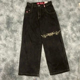 Zingj Wide-Leg Jeans Men Y2K Hip-Hop Harajuku High-Quality Street Rest 1215-1-Outfit
