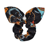 Chiffon Bowknot Silk Hair Scrunchies Women Pearl Ponytail Holder Hair Ties Hair Rope Rubber Bands Headwear Hair