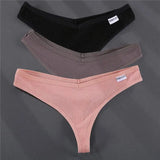 Thong V Waist Design G-String Women's Panties Cotton Panties Female Underpants Solid Pantys Intimates Lingerie