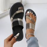 Zingj Toe Slippers Female 2024 New Camouflage Fashion Flat Casual Wear Beach Women's