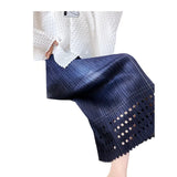 Folds New Products Fashionable To Do The Old Temperament Folded Half Skirt Tight Bag Of The Ass Burning Flowers Hollow Crobly Half-Body