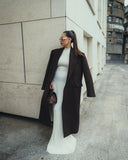 Knitted Turtleneck Pleated Tank Maxi Dress- Outfit