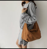 Washed Large Canvas Crossbody BagOutfit