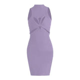 Sexy Hollow Kinesi Dress 2025 New Sleeveless Temperament Design Slimming