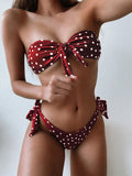 Zingj 2023 Ladies Swwear Dot Print Sexy Bikini Part