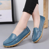 Women Flats Ballet Shoes Woman Cut Out Leather Breathable Moccasins Women Boat Shoes Ballerina Ladies Casual