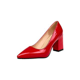 New Light-Mouthed Thick-Heeled Fashion Singles Women Ladies Shoes Large-Size High Heeled Work