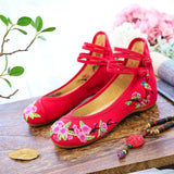 Zingj Dancing Shoes, Leisure Walk, Ethnic Wind, Embroidered Cloth Shoes, Spring And Autumn, Women's Shoes, Single