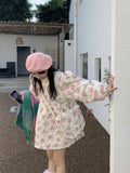 Pink Floral Quilted Coat- Outfit