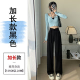 The New 2025 Spring Retro Chinese Style Design Narrow Version Wide-Leg Pants-Outfit