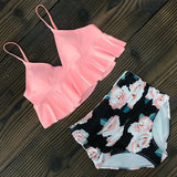Bikinis Women Swimsuit 2021 Summer Beachwear Bathing Suits Swim Wear Padded Push up Swimwear Halter Top Bikini