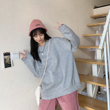 Spring Autumn Woman's Hoodies Oversize Female Loose Cotton Solid Thin Sweatshirts Lady