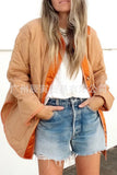 The Ins New Ladies Autumn Winter Coat ¡¤ Loose Hourglass Quilted Color Double Pouch Jacket-Outfit