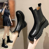 Football Club Boots And Girls Increase 2024 New Spring And Autumn Super Hot Chimney Short Boots Thick Soles Martin Boots