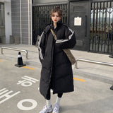 Coat Women X-length Puffer Hood Bomber Basic Jackets Long Female Coat Loose Parka Plus Size Hoodies Outerwear Snow