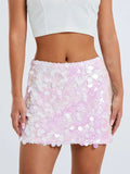 Sexy Women Sparkle Sequined Skirts Summer Party Clubwear Glitter Bodycon Short Mini Pencil Skirts Streetwear 2023