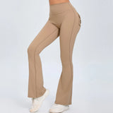 Zingj Peach Lift Hip Yoga Bell Pants Fitness Exercise Wide Leg Micro Pants High Waist Quick Dry-Outfit