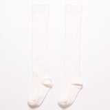 Girls' School Uniform Knee-High Sock Cable-Knit Children's Long Sock Fashion Kniekousen Kinderen Solid Color Kids