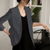 Suit Spring And Autumn New Cushion Shoulder Casual Fashion Temperament Slimming Professional OL Small Suit Coat