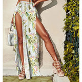 Backless Tunic Beach Dress Bikini Long Dress Print Swimwear Women Cover Up Swimsuit Beachwear Pareo Saida de