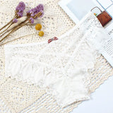 Sexy Panties Women Lace Low-waist Briefs Female Hollow Out Underwear Solid G String Lingerie Transparent