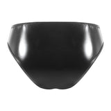Zingj Men's PVC Bright Leather Triefs Sexy Open File Lekhoers Size Accurate No