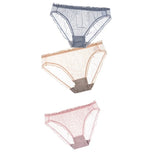 Women Sexy Panties Lace Underpants Low-waist Panties Mesh See Through Perspective Briefs Female Fashion Underwear