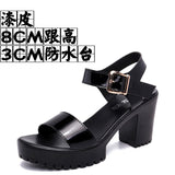 And Thick Waterproof Table Sandals Women High Heel With Heel Toe Model Show Shoes Buckle With Fish Mouth Sandals Shoes