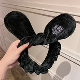 Face Hair Holder Hairbands Soft Warm Coral Fleece Bow Animal Ears Headband For Women Girls Turban Fashion Hair