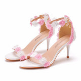 Cm With Light Mouth Fine Heel Sandals Bead Size Summer Sandals Wedding Dress High Heel