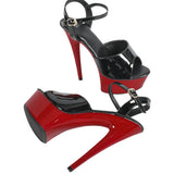 Zingj 15CM Hates Sky High Paint Fine Heel Sandals Thick-Soled Waterproof Table Sexy Auto Show Model Ultra-High