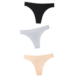 Seamless Panties Women Briefs Nylon Ultra-thin G-string Thongs Low Rise Lingerie Ice Silk Briefs Lady Underwear Plus