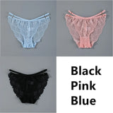 Lace Panties Ice Silk Seamless Panty Women Low Rise Sexy Transparent Floral Briefs Soft Cotton Crotch Underpants