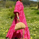 Autumn 2025 New Women's Fashion Print Bohemian Holiday Long
