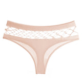 New Women's Underwear Panties Sexy Hollow Out Mesh Thong Middle-waist Large Size Breathable Comfortable Fashion