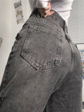 Vintage Streetwear Women Jeans Harajuku High Waist Hole Denim Pants Female Korean Fashion Trousers Grunge Punk