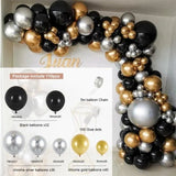 Silver Macaron Birthday Balloon Garland Arch Kit Party Foil Metal Balon Weding Baby Shower Birthday Party Decor Kids Adults