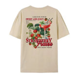 Strawberry Retro Graphic T-Shirt- Outfit