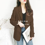 Suit Jacket Woman's New 2025 Korean Version Of Spring And Autumn Leisure Loose Net Red Autumn Suit Top British Style