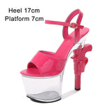 Stripper Shoes Pole Dance High Heels Sexy Women Shoes Transparent Sandals Women Wedding Dress 2020 Pistol Heel Female