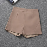 Shorts Women's Black Summer Thin 2025 New Loose High-Waist A Word Casual Broad-Legged Orange