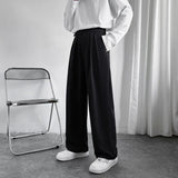 Straight Suit Trousers For Men In Spring And Autumn Korean Version Of Trendy Broad-Legged Trousers High Street Style Ins Leisure